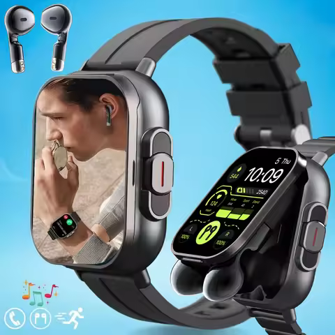 Smart Watch with Earbuds 2.01"HD Screen Fitness Watch 2 in 1 Smartwatch Sport Fitness Tracker Sleep
