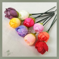 Artificial Flower Mini Rose Bud Bunga Mawar Palsu Buatan Tangkai