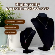 Holder Craft Velvet Necklace Rack Show Case Display Black Velvet Chest Jewelry Display Show Rack Sta