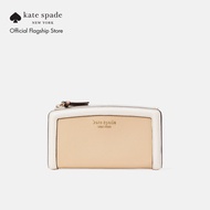 Kate Spade New York Womens Knott Colorblocked Zip Slim Wallet