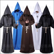 Halloween Haunted House Hooded Robe Retro Cloak Costume Cloak Medieval Journey Poet Stage Costume Ja