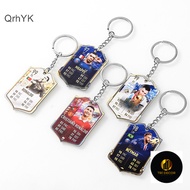 Factory Fashion Football Player Car Keychain Soccer Dot Card Keychain Soccer Player Around Fashion B