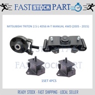 1SET 4PCS ENGINE MOUNTING KIT - MITSUBISHI TRITON 2.5 L 4D56 I4-T MANUAL 4WD (2005 - 2015)