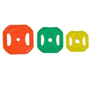 Colorful Barbell Plates with Rubber Coating, Hand-Grip Barbell Plates for Gym, Women's Barbell for H