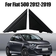 Matte Black LH&RH Door Mirror Flag Cover Moldings For Fiat 500 12-19 1SJ85KX7AA Rear Mirror Triangle