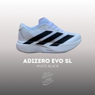 ADDAS ADIZERO EVO Sl WHITE BLACK PREMIUM ORIGINAL RUNNING SHOES