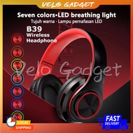 B39 / Cat Ear Wireless Bluetooth Headphone Colourful LED Bass Stereo With Mic Earphone