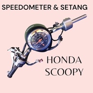 Handlebars and speedometer kilometer odometer honda scoopy