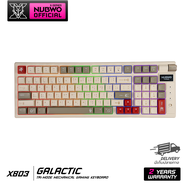 NUBWO คีย์บอร์ดเกมมิ่ง X803 Mechanical MINI RGB SIZE 98% ใช้ไร้สาย/บลูทูธได้  มาพร้อมกับKnob ประกัน 