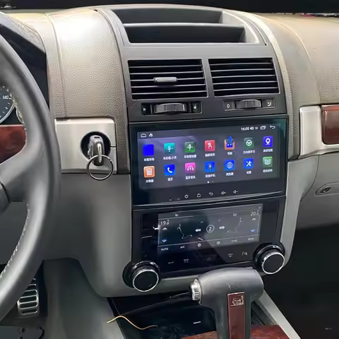 AC Panel Screen Android 14 For Volkswagen Touareg 2003-2010 Air Conditioner Control Activated LCD Sc