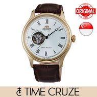 [Time Cruze] Orient AG00002W Automatic Brown Leather Strap Gold Open Heart Men Watch FAG00002W0 FAG00002W