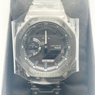 卡西歐 G-SHOCK 全金屬 2100 系列 GMB2100BD1AJF 黑色不鏽鋼男士手錶