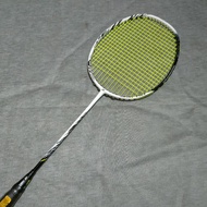 BADMINTON RACKET 30 LBS 99 PRO WHITE READY TO USE FREE BAG AND GRIP