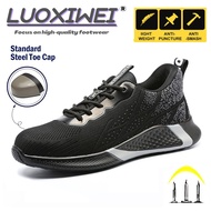 Safety Shoes for Men Steel Toe Anti-Smashing Anti-Piercing Safety Boots Steel Midsole Work Shoes