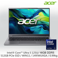 acer - [990g 輕薄 ] Swift Lite SFL14-52M-58FV ( Intel Ultra 5 125U/ 14" FHD IPS ) 手提電腦