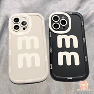 Simple Letter M Soft Case For Redmi 13 A3 13C 12 13X 12C 10C 10A 9C 10 Note 12 11 9 10 13 Pro Max