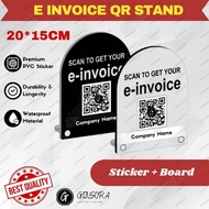 QR DISPLAY STANDEE CUSTOM NAME SCAN CODE STICKER AND BOARD ARCH STAND SIGNAGE ACRYLIC PVC WITH BOLTS