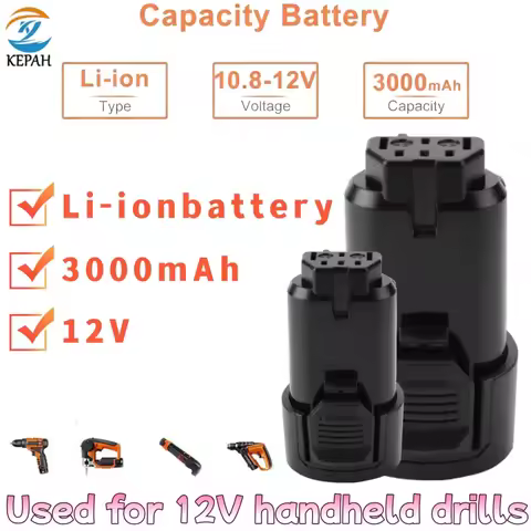 12VC 3000mAh Lithium Battery Replacement for L1215 L1215P L1215R BS12C BS12C2 BSS12C BLL12C BWS12CBW