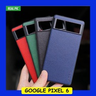 Google PIXEL 6 - Leather Canvas Texture Hybrid Case Cover Casing