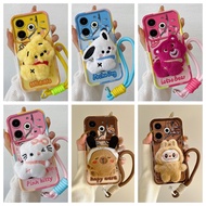 Case Tecno Pova 6 neo 4G Case Compatible with Hand pasted Cute plush doll Soft Phone Case BB-MRPP