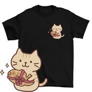Baju FUKU NYANKO CATS T SHIRT kucing cat baju tshirt woman girl perempuan cartoon cute cotton comel 