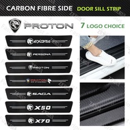 ZR For [4pcs/set] Car Door Sill Strip Anti Scratch Side Door Step Protector Sticker PROTON Saga X70 Persona X50 Iriz Exora Preve