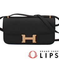 Hermès Constance Elan Miroir Epsom Leather Women's Shoulder Bag, Black (Unused)