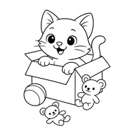 Combo Set of 50 beautiful and cute Cat Coloring Pages for babies A4, A5 M88 Paper Toys