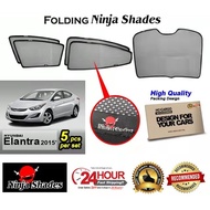 Hyundai Elantra 2015' Magnetic Ninja Shades Sunshade (5pcs)
