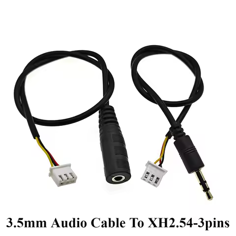 1pc 30cm Jack 3.5mm AUX Audio Cable To XH2.54 3p Terminal Male To Male Female 3 Core Stereo Audio Ca