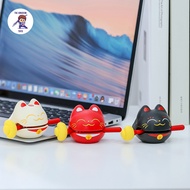 Lovely God of Wealth Cat Chanting Percussion Set, Shiba Dog for Miner Mixed Tinh Tam Lucky Cat Toy