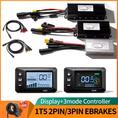 Ebike SineWave 3mode controller set UART NO.2 17A26A30A 24V36V48V52V GD01 GD02 Display 2Pin Ebrake t
