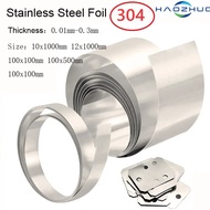 1Pcs /M Stainles Steel foil 304 Stainless Steel Strip  Coil Steel Strip Thickness 0.05mm-0.5mm For P