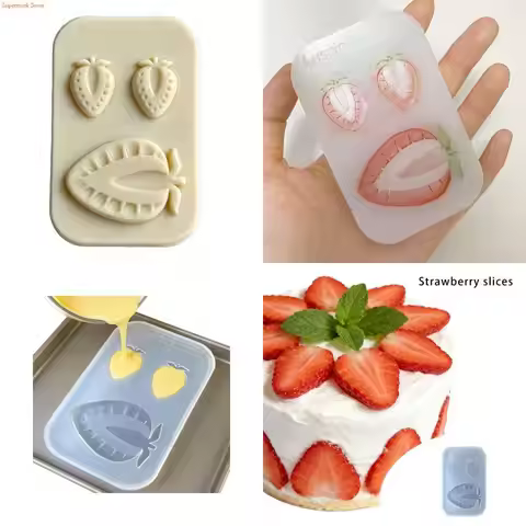Q5WE Flexible Silicone Fruit Slices Mold With Smooth Texture Accent For Art Creations