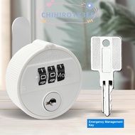 CHIHIRO1X3EE Password Lock, Zinc Alloy Anti-theft Combination Lock,  Security With Key 3 Digital Cod
