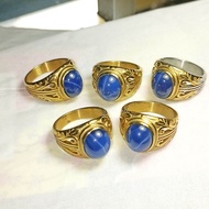 Cincin Batu Blue safir Star Natural
