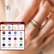 YS - Birthstone Ring CINCIN Titanium Anti Karat