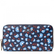 Kate Spade Spencer Party Floral Zip-Around Continental Wallet- Blazer Blue Multi