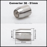 (Buy 2 Free 1) Universal Exhaust converter 38 to 51mm Adapter Motorcycle Exhaust Muffler Accessories