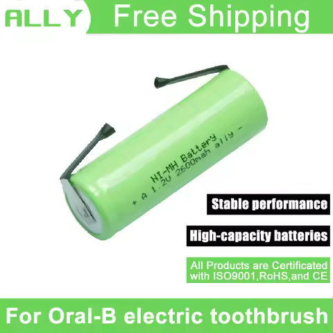 2600mAh 49x17mm 2pcs Battery Compatible with Braun Oral-B Triumph ProCare 9900 9500 9400 9000 3731 T