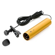 -LV6 Cardioid Omnidirectional XLR Tie Condenser Microphone with 8.3mm Microphone Cover Lapel Clip Po