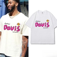Eyebrow-Themed Lakers Anthony Davis Cotton T-shirt - Casual Wear