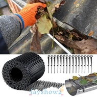 FAYSHOWS Mesh Guard, Anti-Falling  15cm×6m Gutter Leaf Prevention,  Plastic Mesh Strainer Filter Fro