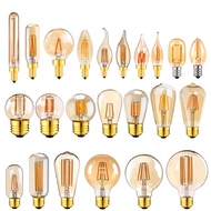 Vintage E12 E14 E27 LED Edison Bulbs 1W 2W 3W 4W 6W 8W LED Filament Bulb C7 T22 C35 A19 G40 G80 ST45