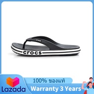 ของแท้พิเศษ Crocs Crocband Black Non - Slip Thick Sole Flip Flops 205393 - 066 The Same Style In The