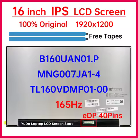 16 Inch 165Hz Laptop LCD Screen MNG007JA1-4 B160UAN01.P TL160VDMP01-00 Display Matrix Panel Replacem