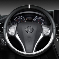Car Steering Wheel Cover 38cm Leather For Nissan Qashqai X Trail 350z Altima Juke Lannia NV200 Pathf