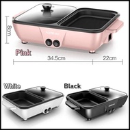 OrderBest Selling!! Mini Electric Hotpot/Steamboat &amp; Grill Pan/Bbq Multif