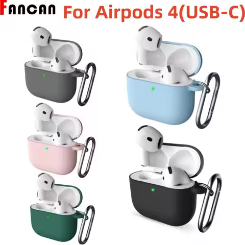 New For Airpods 4 Case Silicone Earphone Case with Active Noise Cancellation Shockproof Protective C