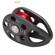 OPTIM Bearing Pulley, Fixed Side Plates Roller Bearing Single Pulley,  High Load Bearing Teardrop Sh